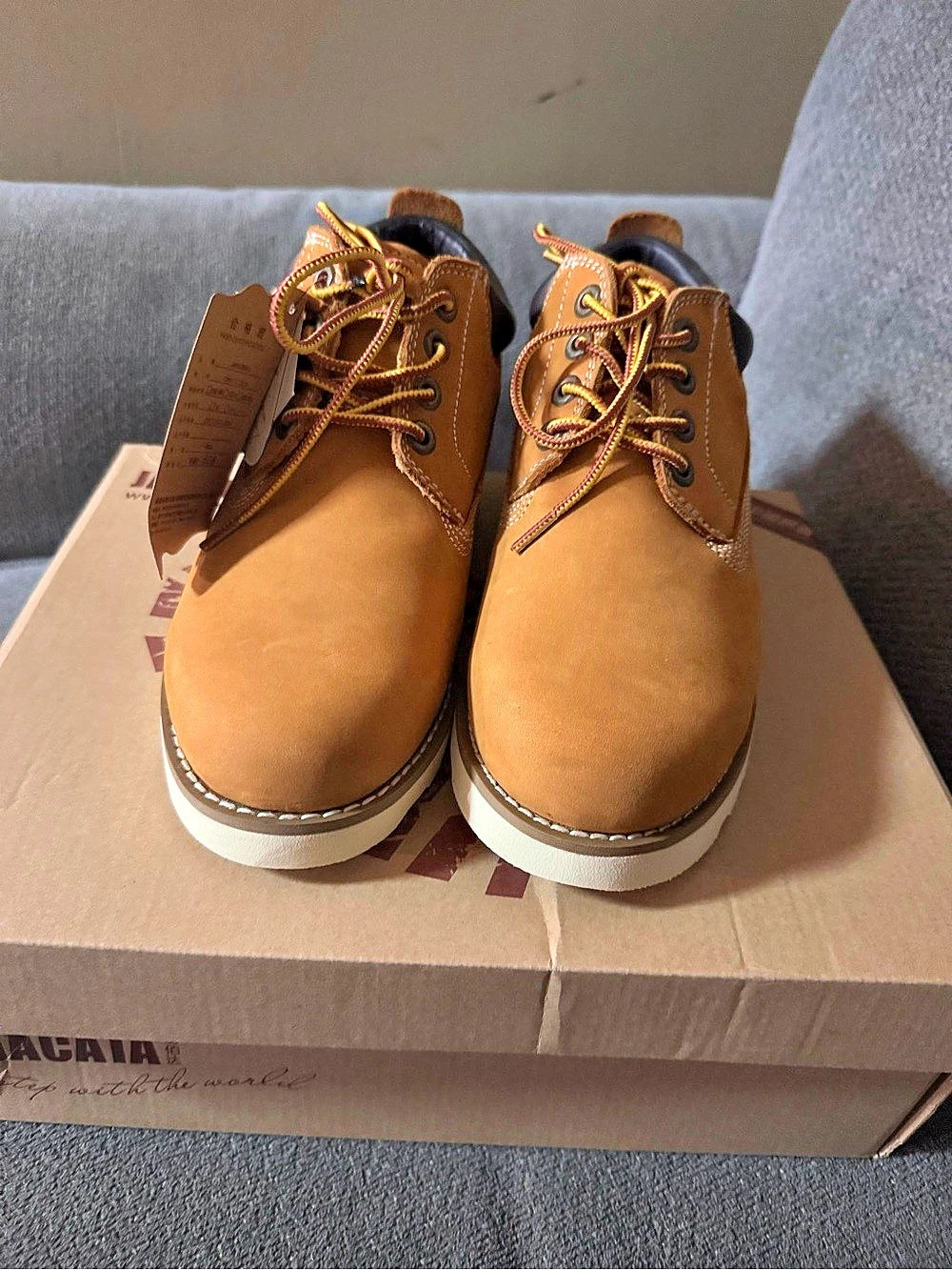 Jacata JSW05-01A Leather Chukka Boots in Brown US 8 NWT